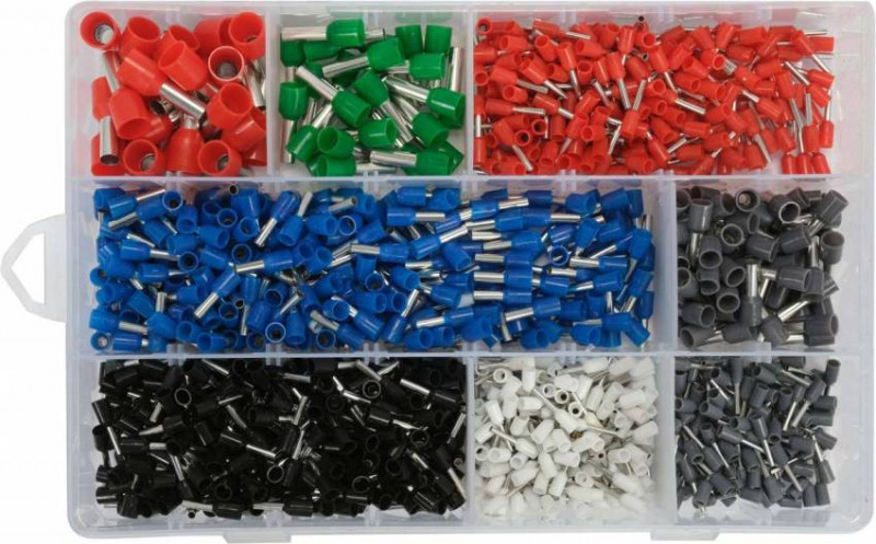 Набір наконечників для кабеля з ізоляцією YATO, 1200 шт, в футлярі-YT-068914