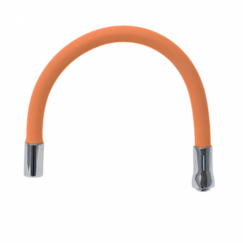 Вилив (гусак) 3/4" для кухні силіконовий помаранчевий AQUATICA (XH-5242) (9793513)-9793513