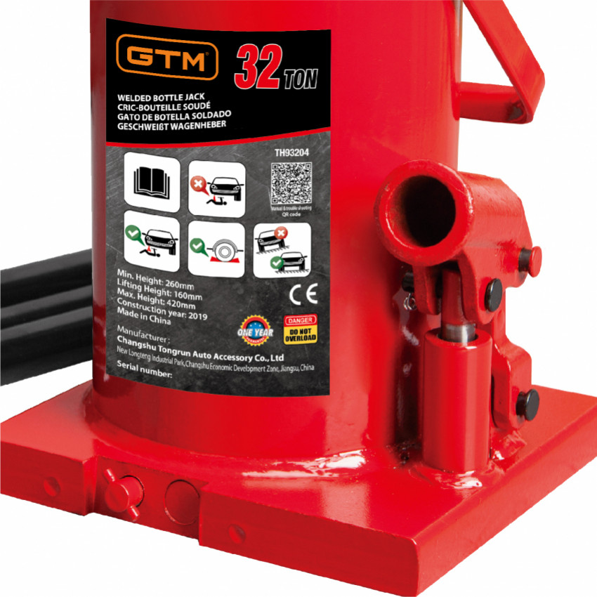 Домкрат пляшковий 32т 260-420 мм TORIN TH93204-gtmTH93204