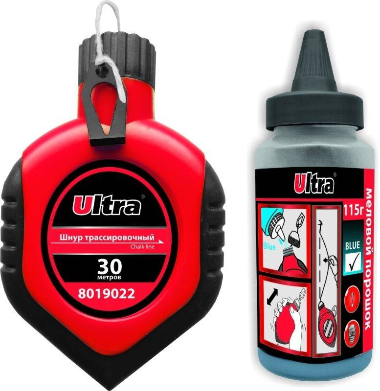 Шнур трасувальний Ultra 30м з крейдовим порошком 115г (8019022)-8019022