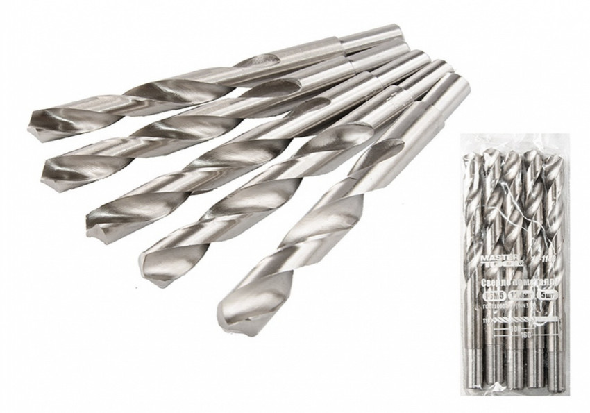 Свердло для металу MASTERTOOL Р6М5 14.0 мм для патрону 16 мм біле 10-1140-16-10-1140-16