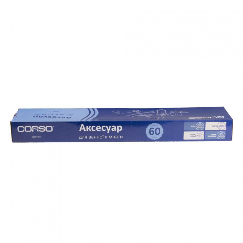 Тримач для рушників ARNO 600×125×30мм подвійний CORSO (9687901)-9687901