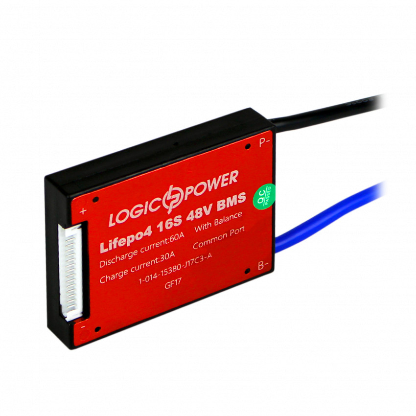 BMS плата LP LiFePO4 48V 16S Dis 60A Ch 30A-