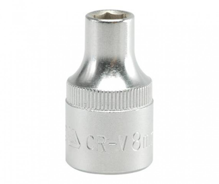 Головка 6-гранна коротка YATO із квадром. 1/2", М = 8 мм, L = 38 мм, [10/100/200]-YT-1201
