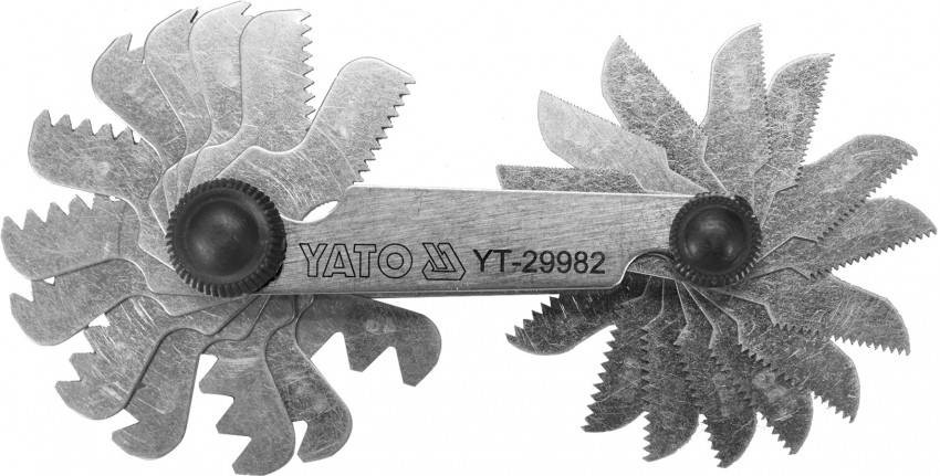 Різьбомір WHITWORTH 55° YATO з 28 шаблонами в діапазоні 4-62-YT-29982