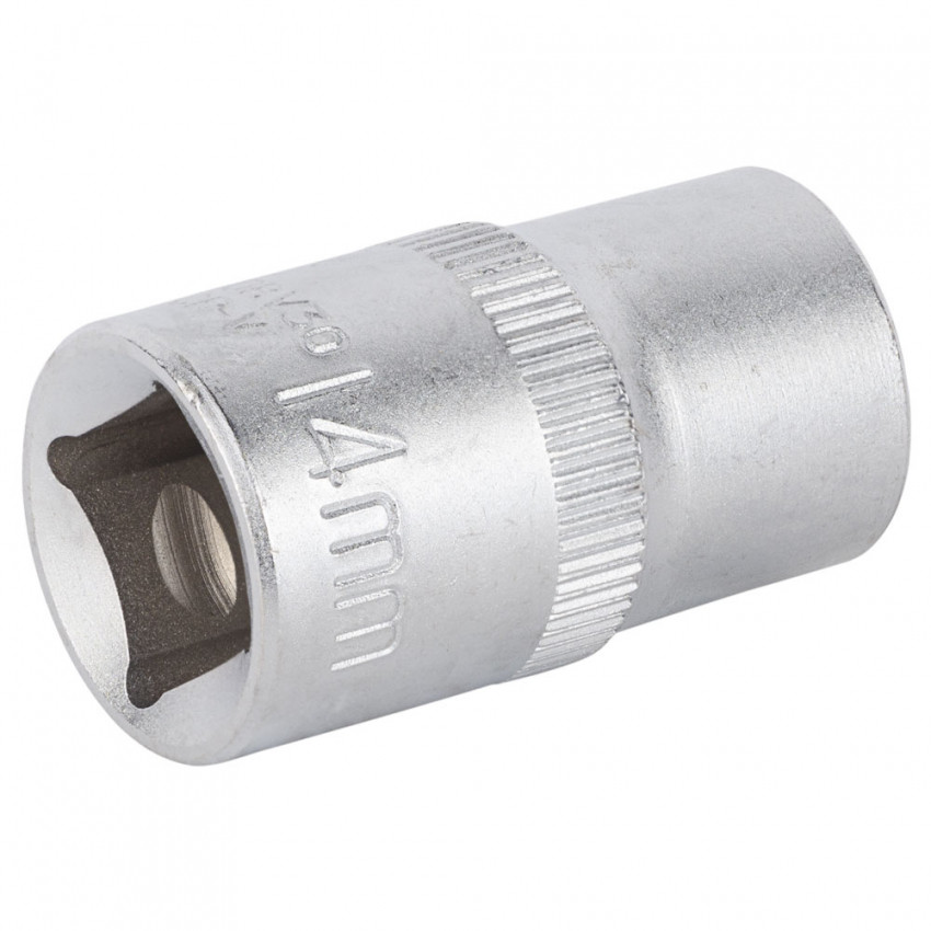 Насадка шестигранна коротка 1/2" 14мм CrV mid Sigma (6071141)-6071141
