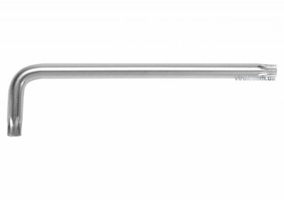 Ключ TORX SECURITY (з центр. отвором) YATO Г-подібний 2-сторонній, Cr-V, Т50, 32 х 152 мм-[articul]