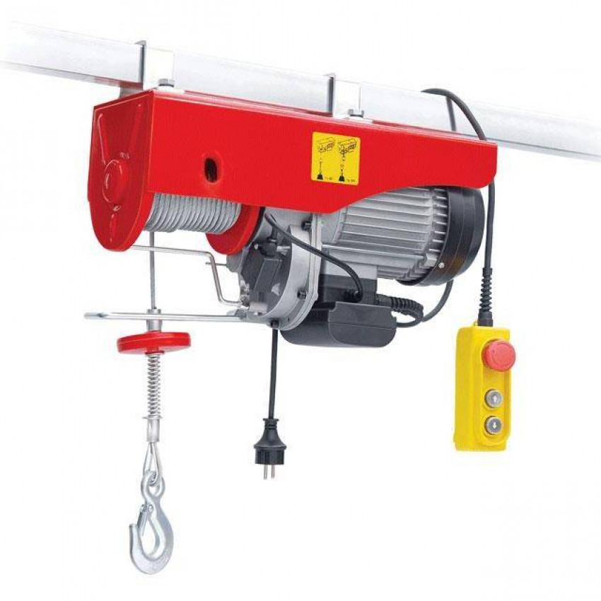 Лебідка електрична 220/230В, 900Вт, 250/500кг, трос 4.2мм*12м INTERTOOL GT1482-GT1482