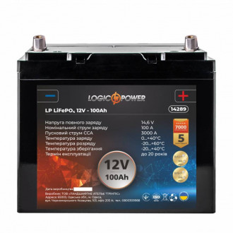 Акумулятор для автомобіля літієвий LP LiFePO4 12V - 100 Ah (+ справа)-[articul]