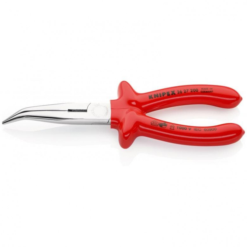 Плоскі круглогубці з ріжучими крайками KNIPEX 26 27 200-26 27 200