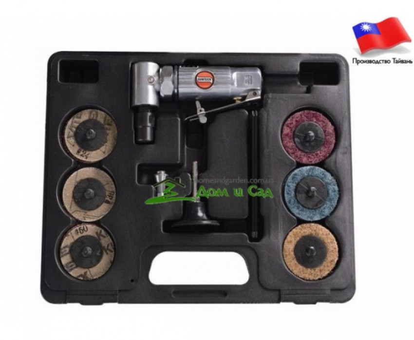 Пневмошліфмашина Suntech SM-562K Mini, 22000 об/хв, 1/4",вхід 1/4",шланг 3/8",113л/хв, 6,2Бар, набір-