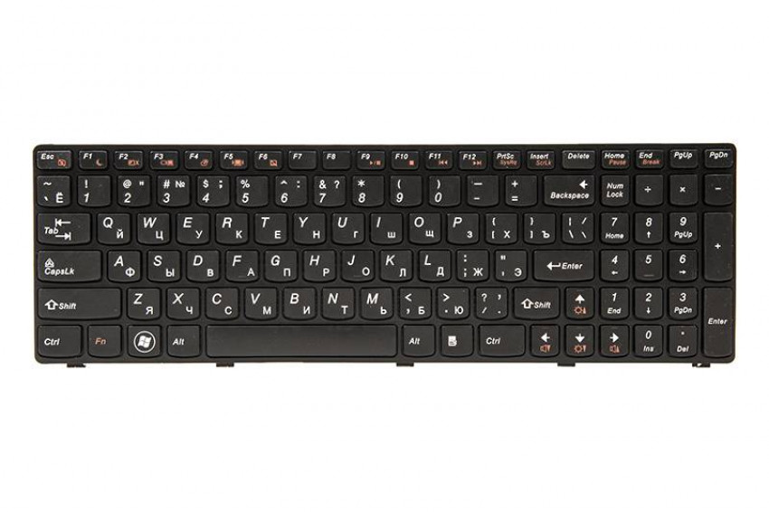Клавіатура для ноутбука IBM/LENOVO G580, N580 чорний, чорний кадр-KB311071