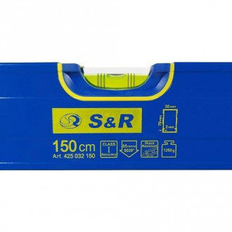 Ручний рівень S&amp;R 150 см, 3капсули, 2ручки, 1клас