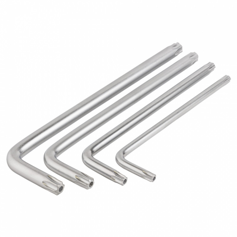 Ключі TORX 9шт T10-T50мм CrV (середні з отвором) Grad (4022285)-4022285