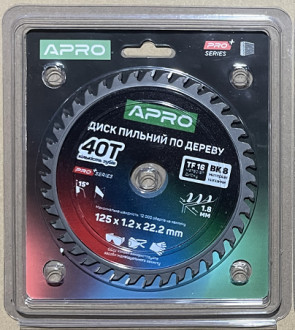 Диск пильний по дереву 125х22.2мм 40Т APRO PRO-[articul]