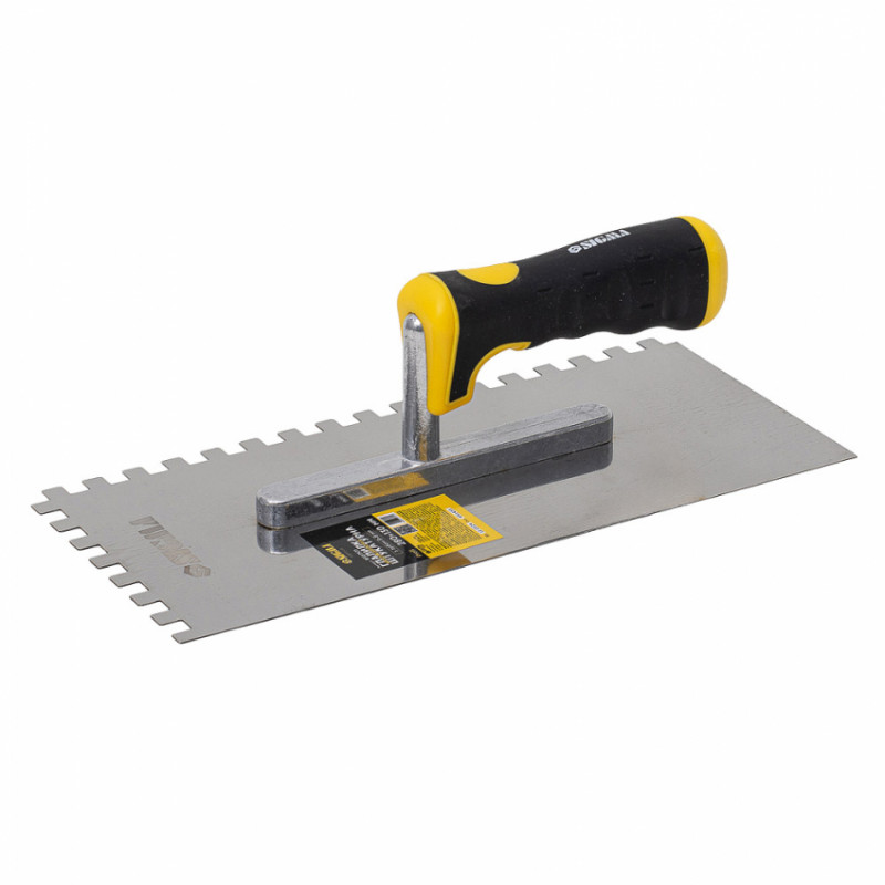 Прасувальна штукатурна нержавіюча з зубом Profi 280мм×130мм 8×8мм Sigma (8327531)-8327531