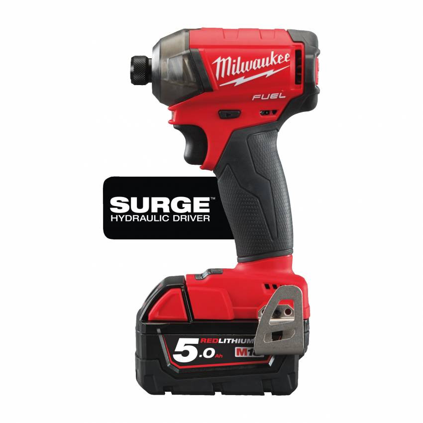 Імпульсний ударний акумуляторний шуруповерт 1/4" HEX MILWAUKEE, M18 FQID-0X, 50Нм, HDкейс-4933459187