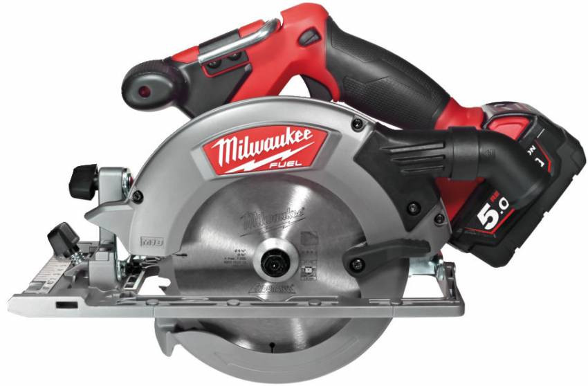 Пила дискова ручна акумуляторна MILWAUKEE, M18 CCS55-502X, Ø165мм (зарядний пристрій, 2 акум.Х 5Ач, HDкейс)-4933451376