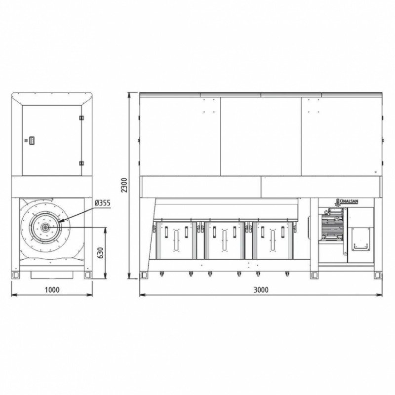 Внутрішньоцехова промислова аспірація Unalsan AMS 85 KK-AMS-85-KK