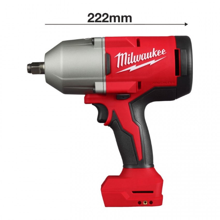 Гайкокрут акумуляторний 1/2" MILWAUKEE, M18 BLHIWF12-0X, 1627Нм, (HD кейс)-4933492787