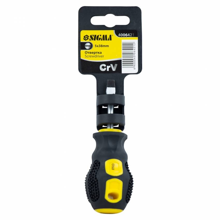 Викрутка шліцева SL5x38мм CrV Sigma (4006421)-4006421
