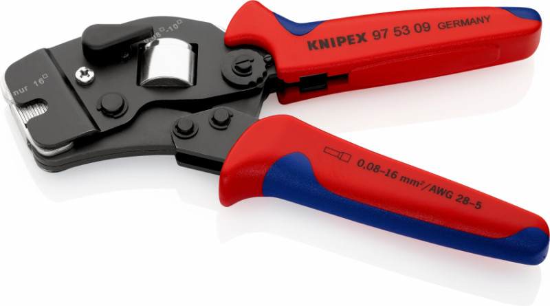 Інструмент для обжиму контактних гільз з автоналаштуванням KNIPEX 97 53 09 SB (до 16мм2)-97 53 09 SB
