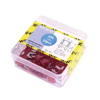 Запобіжники (плоскі міні 10А) (50шт) WTE-WTE M-10