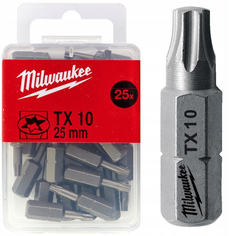 Біта SHOCKWAVE MILWAUKEE, TX10, 25мм, (25шт)-4932399594