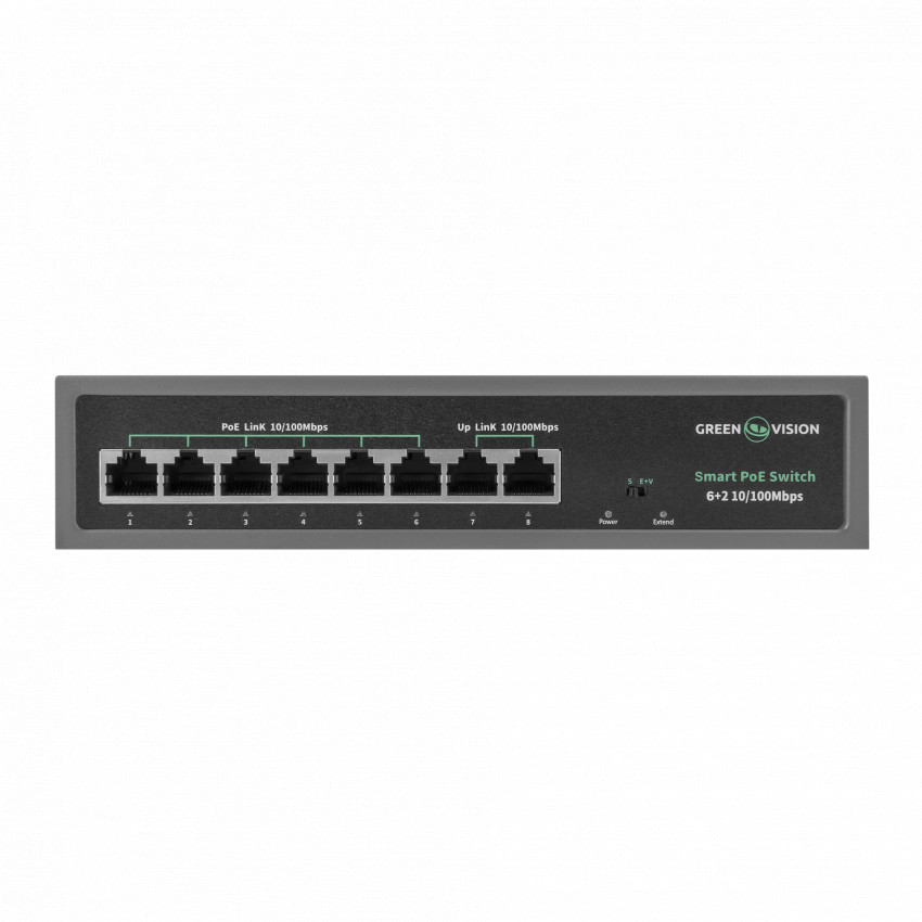 Комутатор мережевий GV-014-D-06+2P POE-