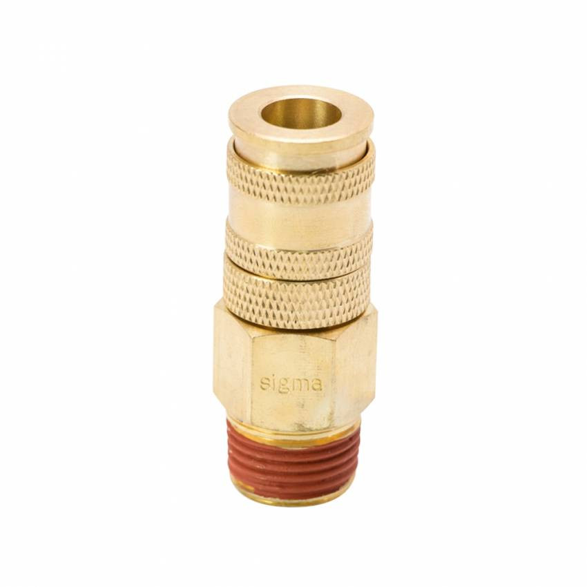 З'єднання швидкознімне посилене з фіксатором 1/2" (латунь) Sigma (7021631)-7021631
