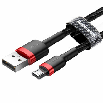 Кабель Baseus Cafule microUSB 1.5A 2M Чорний/Червоний (CAMKLF-C91)-[articul]