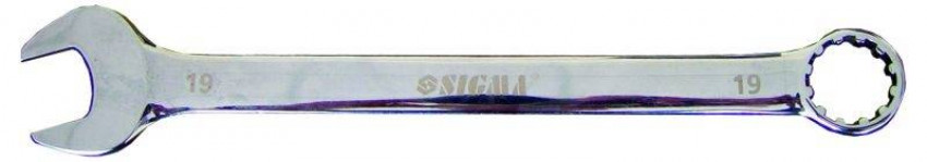 Ключ ріжково-накидний 14мм CrV polished Sigma (702614z)-702614z