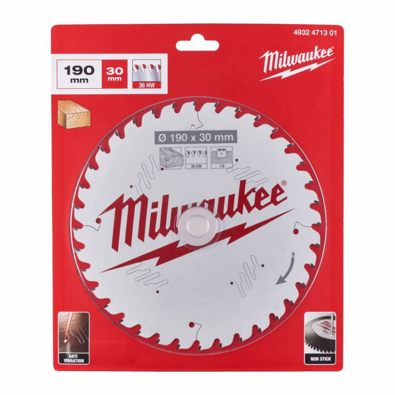 Диск пильний MILWAUKEE, Ø190/30/1,6мм-4932471301