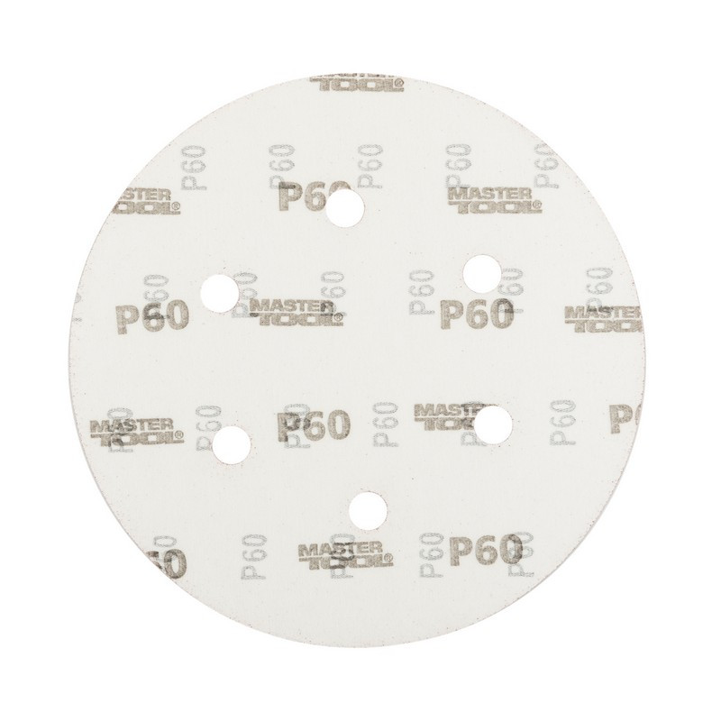 Коло шліфувальне на липучці MASTERTOOL з 6 отворами 225 мм зерно 60 5 шт 08-2006-H-08-2006-H