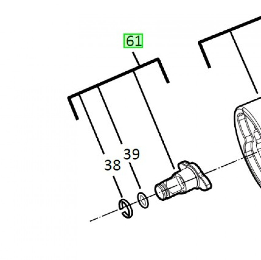 Шпиндель для M12FIWF12 MILWAUKEE-4931465776
