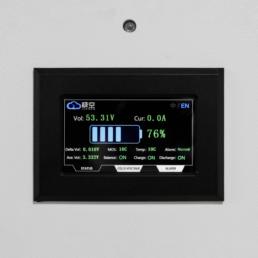 Акумулятор LP LiFePO4 51,2V - 100 Ah (5120Wh) (BMS 100A/50А) метал LCD Smart RS485/CAN JK настінний-
