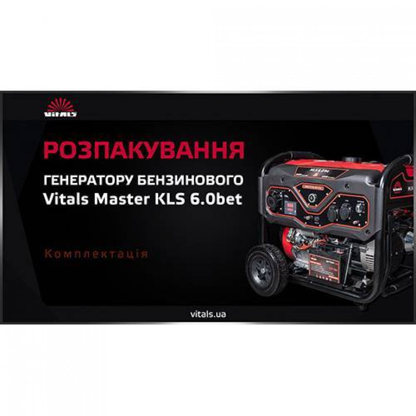 Бензиновий генератор Vitals Master KLS 6.0-95865N