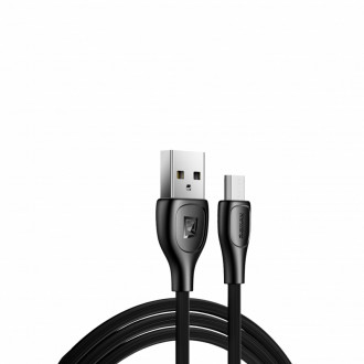 Кабель Remax Lesu Pro USB 2.0 to microUSB 2.1A 1M Чорний (RC-160m-b)-[articul]