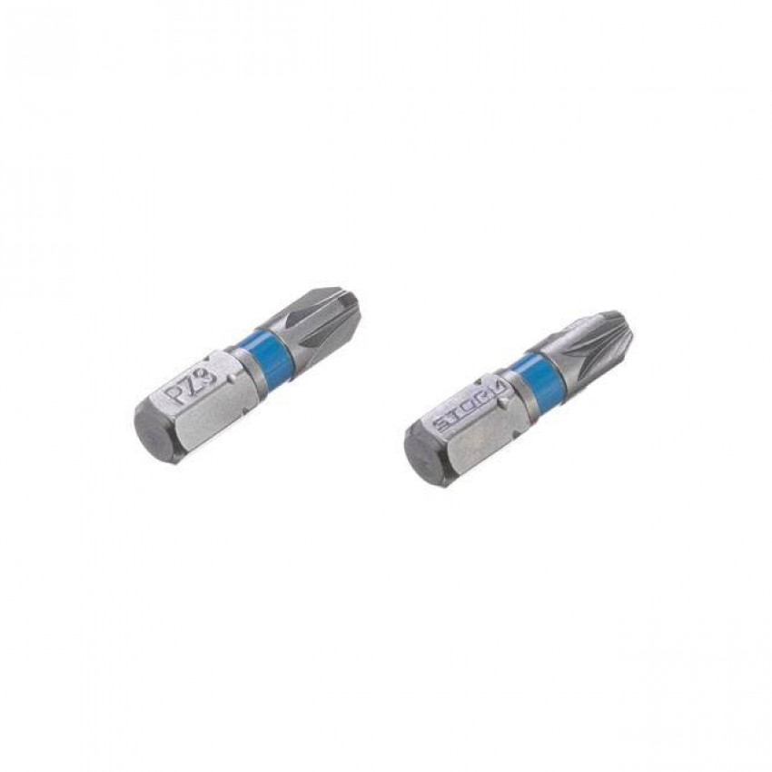 Комплект викруткових насадок PZ3 1/4" * 25 мм, S2, уп. 2 од., STORM INTERTOOL VT-0222-VT-0222