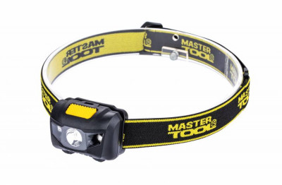 Ліхтар налобний MASTERTOOL 4 режими 59х41х32 мм WHITE LED+2xRED LED 3xAAA ABS 94-0812-[articul]