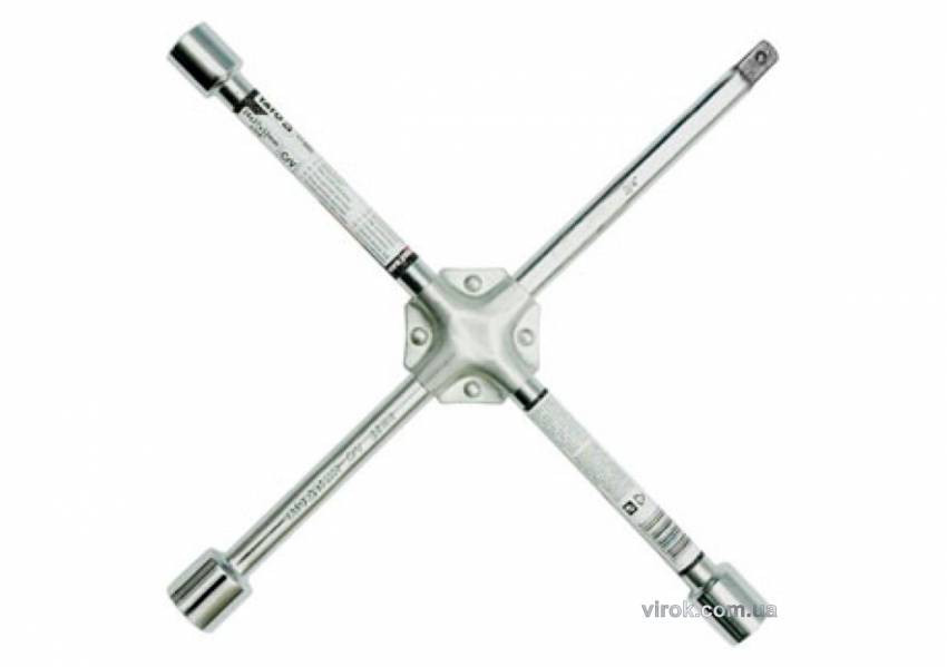 Ключ хрестоподібний укріплений балонний YATO 24 х 27 х 32 мм x 3/4"-YT-0802
