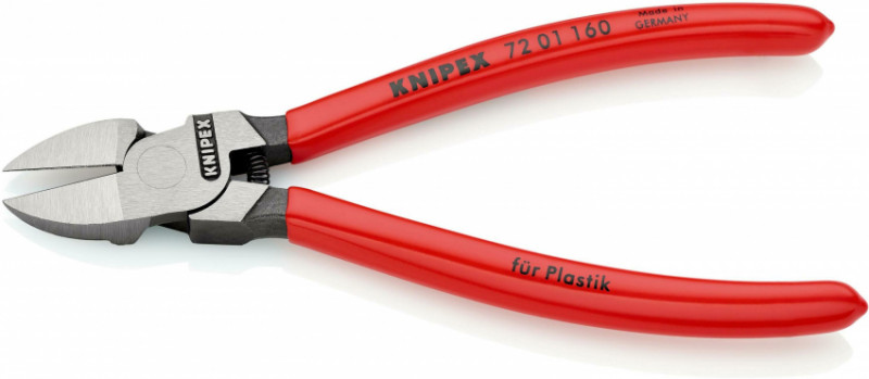 Кусачки бокові для пластмаси KNIPEX 72 01 160 SB-72 01 160 SB