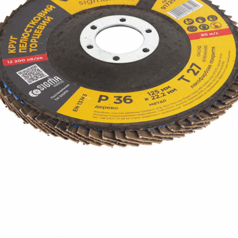 Circle пелюстка обличчя Ø125mm зерна 36 Сигма (9172031)-9172031