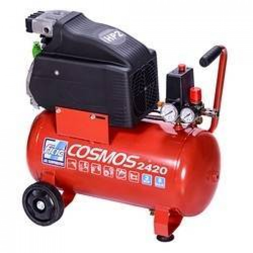 Компресор поршневий Vрес=24л COSMOS 2420 220V CE ROSSO FIAC 9995260000-9995260000
