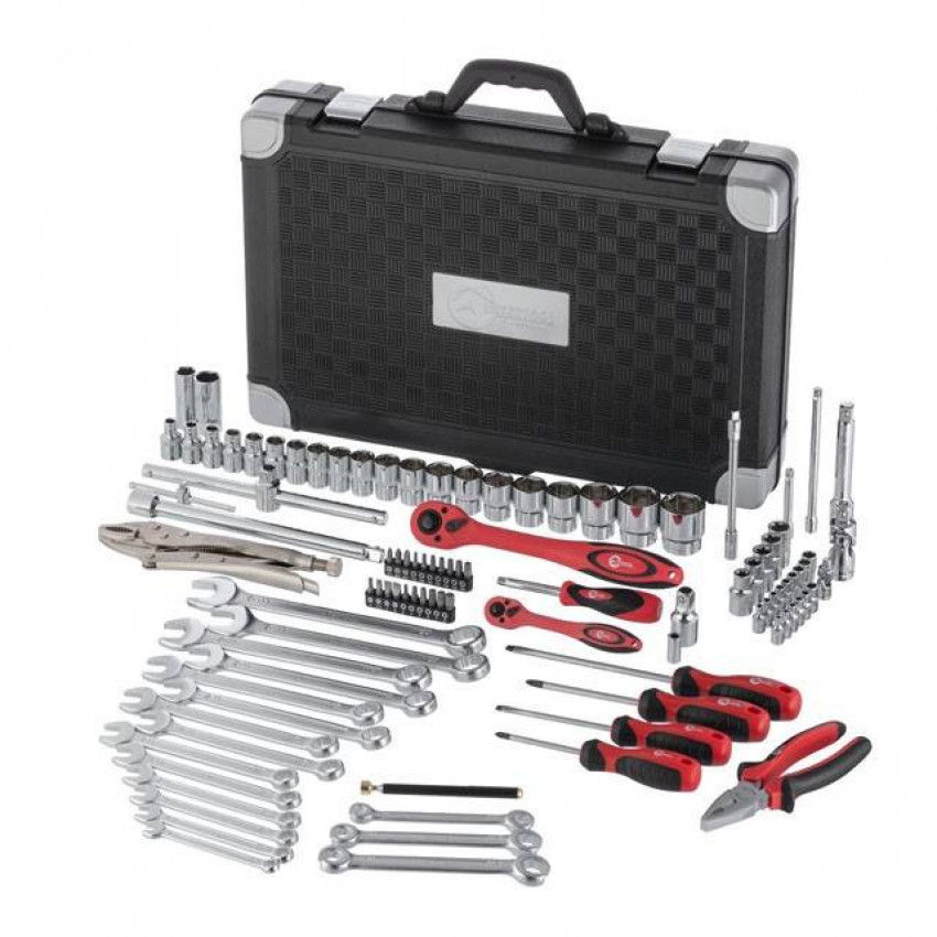 Професійний набір інструментів 1/4", 1/2", 101 од., Cr-V INTERTOOL ET-7101-ET-7101