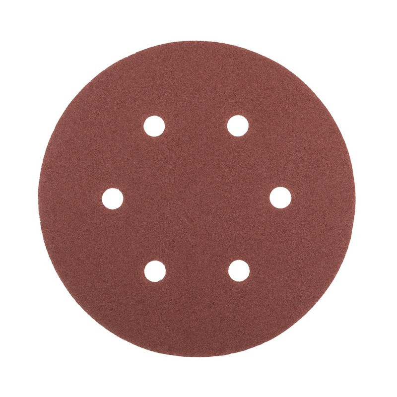 Коло шліфувальне на липучці MASTERTOOL з 6 отворами 225 мм зерно 60 5 шт 08-2006-H-08-2006-H