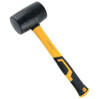 Киянка гумова чорна 680г фібергласова рукоятка SIGMA (4317371)