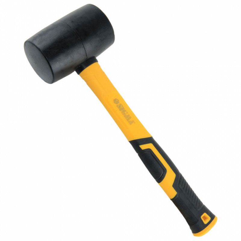 Киянка гумова чорна 680г фібергласова рукоятка SIGMA (4317371)-4317371