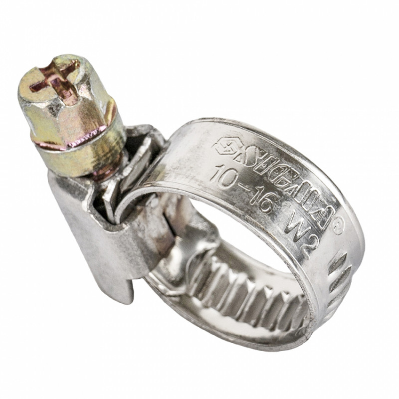 Хомут черв'ячний нержавіючий 9мм D10-16мм 25шт Sigma (2510011)-2510011