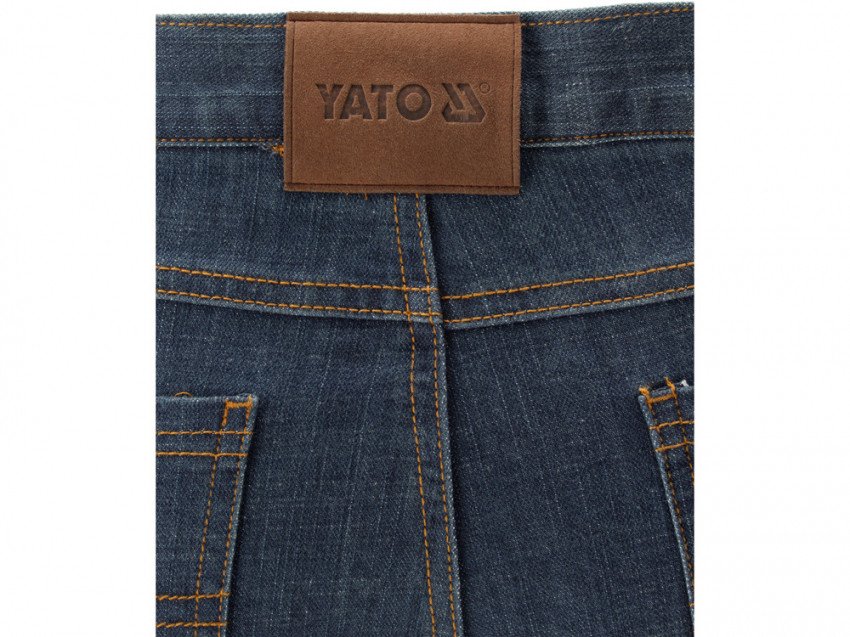 Штани робочі джинс стрейч MARА YATO розм 2XL/ 100-104см, ріст- 182-188см, гран 10 киш, 71% ба 25% по-YT-79084